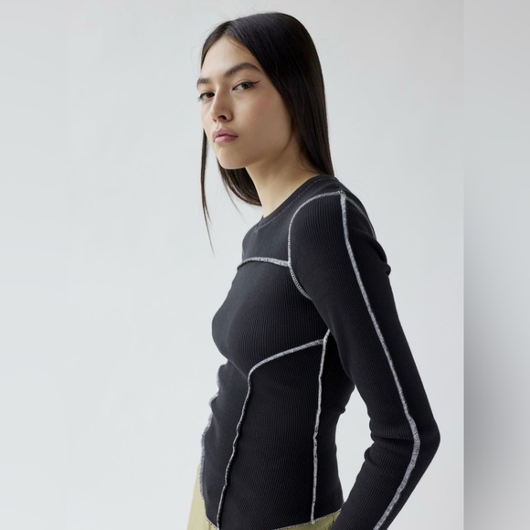 Urban Outfitters Tops - Urban Outfitters Black Thermal Long-sleeved top